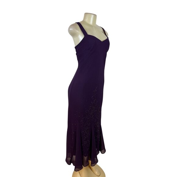 R&M Richard’s Women’s Purple  Sleeveless Formal Dress With Matching Jacket Sz 8 - Picture 3 of 13
